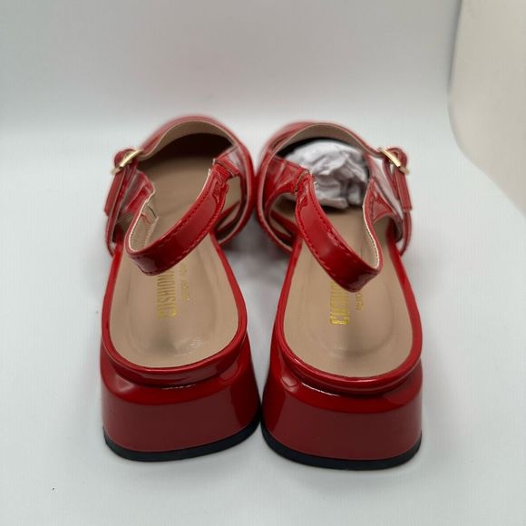 CUSHIONAIRE Mary Jane Dress Shoe 8.5 WIDE RED - Picture 4 of 7